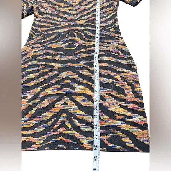 Free People Take Me Out printed Bodycon tiger print neon striped - Picture 7 of 9